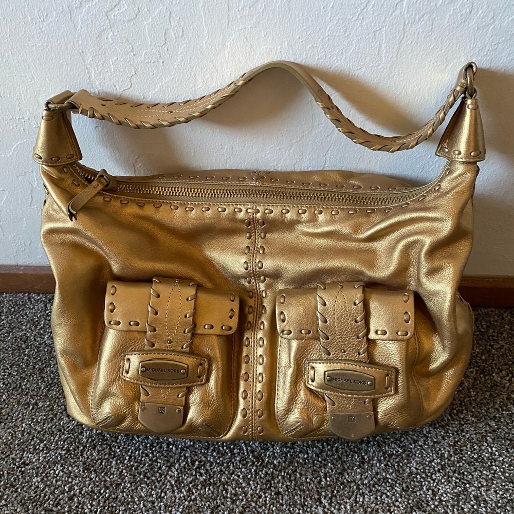 Gold Michael Kors Purse